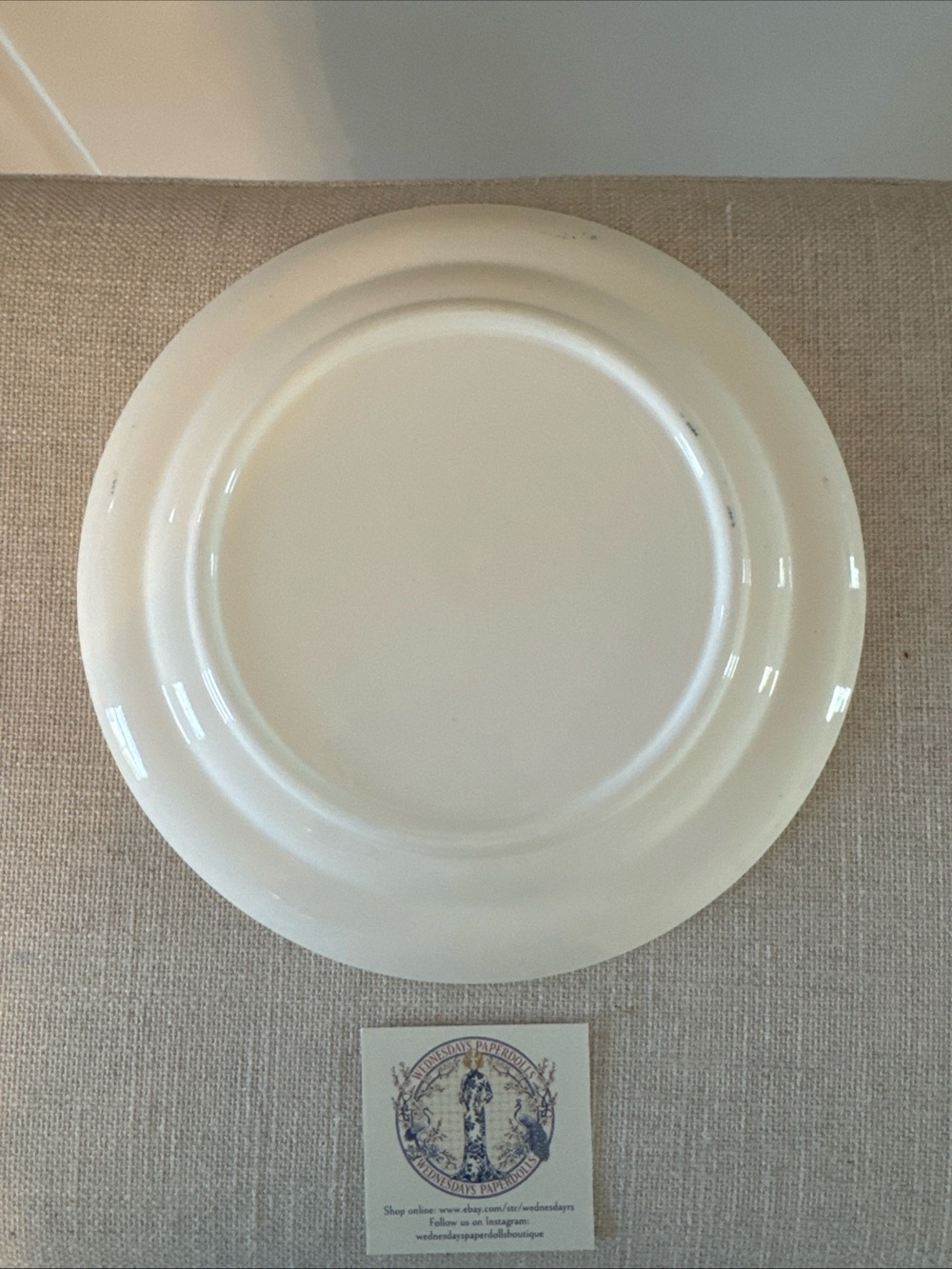 Blue and White Scenic Ceramic Dinner Plate - Classic Transferware - Picture 5 of 6